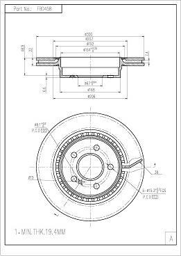 FI.BA FBD458 - Bremžu diski www.autospares.lv