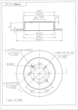 FI.BA FBD414 - Bremžu diski www.autospares.lv