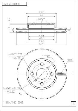 FI.BA FBD438 - Bremžu diski www.autospares.lv