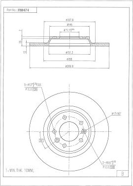 FI.BA FBD474 - Bremžu diski www.autospares.lv