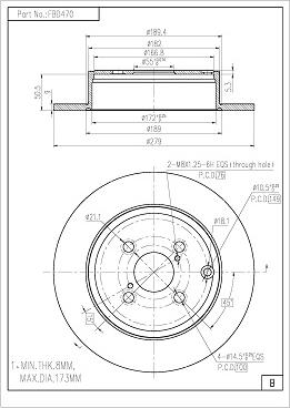 FI.BA FBD470 - Bremžu diski autospares.lv