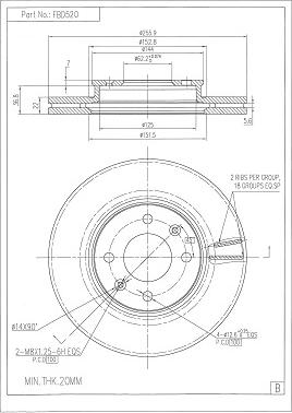 FI.BA FBD520 - Bremžu diski www.autospares.lv