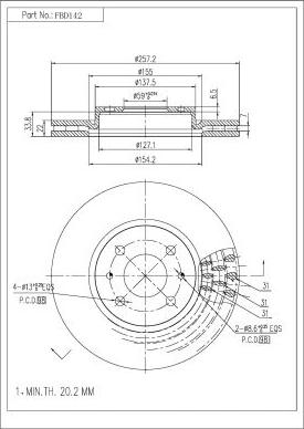 FI.BA FBD142 - Bremžu diski www.autospares.lv