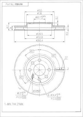 FI.BA FBD150 - Bremžu diski www.autospares.lv