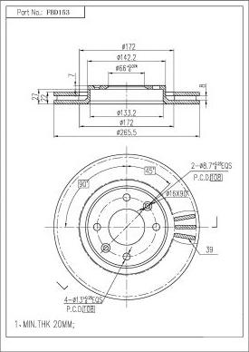 FI.BA FBD153 - Bremžu diski www.autospares.lv