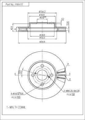 FI.BA FBD157 - Bremžu diski www.autospares.lv