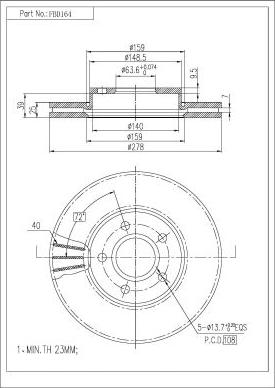 FI.BA FBD164 - Brake Disc www.autospares.lv