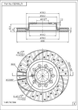 FI.BA FBD166L/H - Bremžu diski autospares.lv