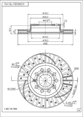 FI.BA FBD166R/H - Тормозной диск www.autospares.lv