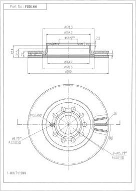 FI.BA FBD166 - Тормозной диск www.autospares.lv