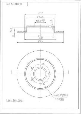 FI.BA FBD168 - Bremžu diski autospares.lv