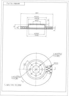 FI.BA FBD106 - Brake Disc www.autospares.lv