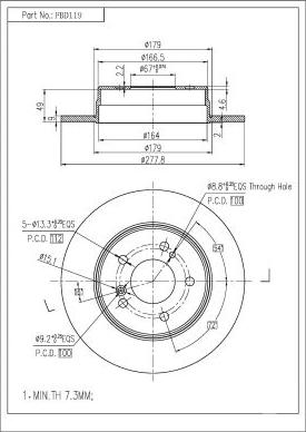 FI.BA FBD119 - Bremžu diski www.autospares.lv