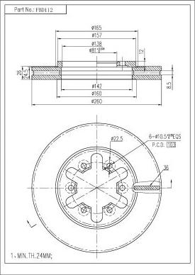 FI.BA FBD112 - Bremžu diski autospares.lv