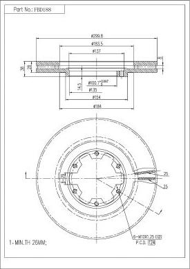 FI.BA FBD188 - Bremžu diski autospares.lv