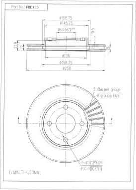 FI.BA FBD135 - Bremžu diski www.autospares.lv