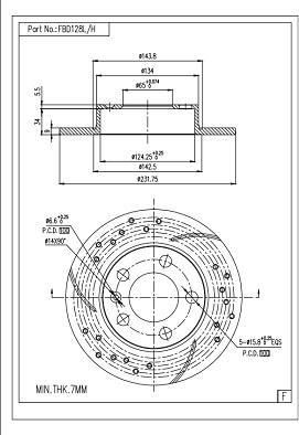 FI.BA FBD128L/H - Тормозной диск www.autospares.lv