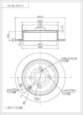 FI.BA FBD170 - Тормозной диск www.autospares.lv