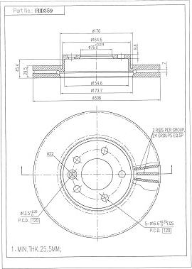 FI.BA FBD359 - Bremžu diski www.autospares.lv