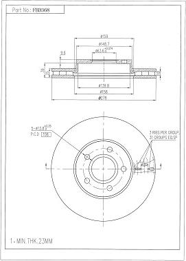 FI.BA FBD368 - Brake Disc www.autospares.lv