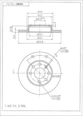 FI.BA FBD301 - Bremžu diski autospares.lv