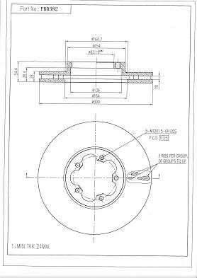 FI.BA FBD382 - Bremžu diski www.autospares.lv