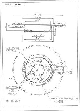 FI.BA FBD339 - Bremžu diski www.autospares.lv