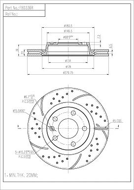 FI.BA FBD336R/H - Brake Disc www.autospares.lv