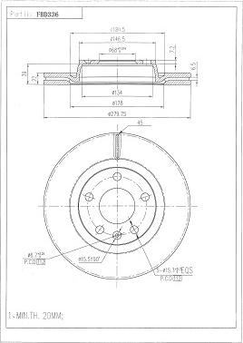 FI.BA FBD336 - Brake Disc www.autospares.lv