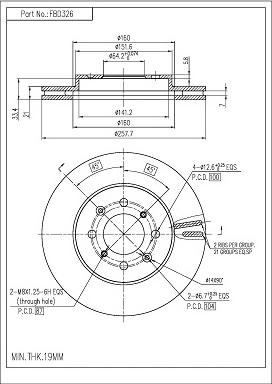 FI.BA FBD326 - Bremžu diski www.autospares.lv