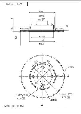 FI.BA FBD323 - Bremžu diski autospares.lv