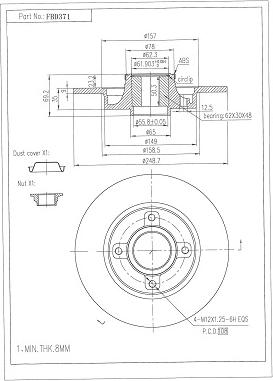 FI.BA FBD371 - Bremžu diski autospares.lv