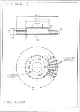 FI.BA FBD296 - Bremžu diski www.autospares.lv