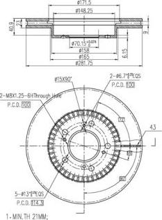 FI.BA FBD265 - Bremžu diski www.autospares.lv