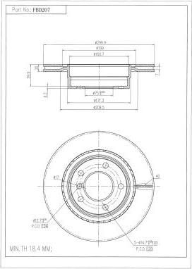 FI.BA FBD207 - Bremžu diski autospares.lv