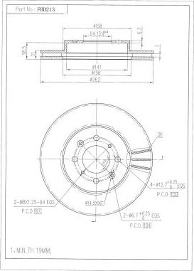 FI.BA FBD213 - Bremžu diski autospares.lv