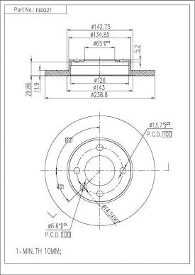 FI.BA FBD227 - Тормозной диск www.autospares.lv