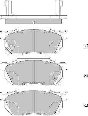 FI.BA FBP4416 - Тормозные колодки, дисковые, комплект www.autospares.lv