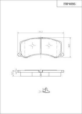 FI.BA FBP4095 - Тормозные колодки, дисковые, комплект www.autospares.lv