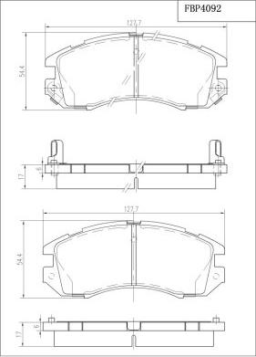 FI.BA FBP4092 - Bremžu uzliku kompl., Disku bremzes www.autospares.lv