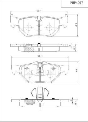 FI.BA FBP4097 - Bremžu uzliku kompl., Disku bremzes autospares.lv