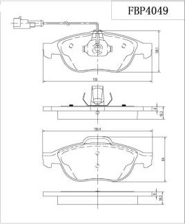 FI.BA FBP4049 - Тормозные колодки, дисковые, комплект www.autospares.lv