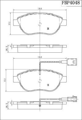 FI.BA FBP4048 - Bremžu uzliku kompl., Disku bremzes autospares.lv