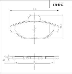 FI.BA FBP4043 - Brake Pad Set, disc brake www.autospares.lv