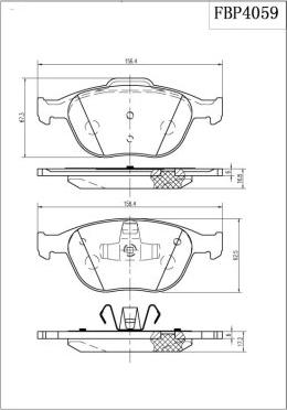 FI.BA FBP4059 - Bremžu uzliku kompl., Disku bremzes autospares.lv