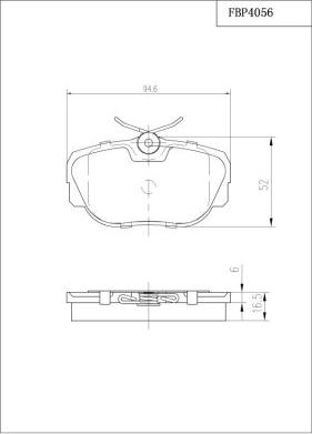 FI.BA FBP4056 - Brake Pad Set, disc brake www.autospares.lv