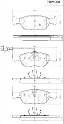 FI.BA FBP4060 - Bremžu uzliku kompl., Disku bremzes www.autospares.lv