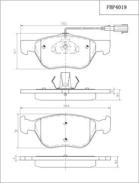 FI.BA FBP4019 - Bremžu uzliku kompl., Disku bremzes www.autospares.lv