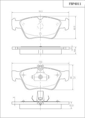 FI.BA FBP4011 - Bremžu uzliku kompl., Disku bremzes www.autospares.lv