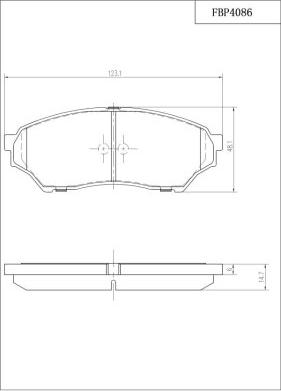 FI.BA FBP4086 - Тормозные колодки, дисковые, комплект www.autospares.lv